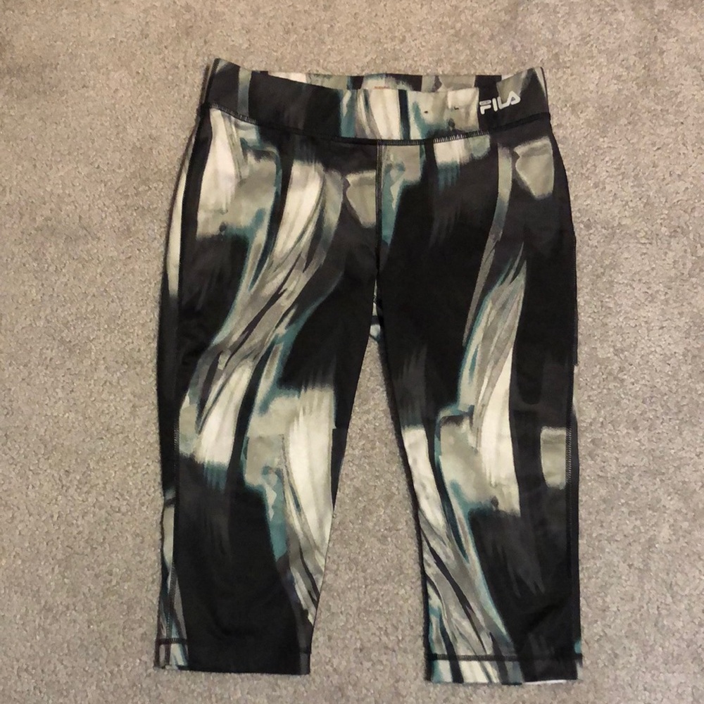 Fila Sport Running Crop Patterned Leggings